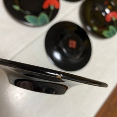 琉球漆器　角萬漆器　茶たく10枚セットの画像