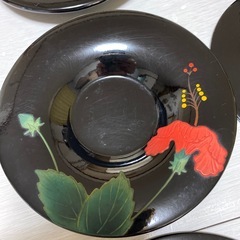 琉球漆器　角萬漆器　茶たく10枚セットの画像