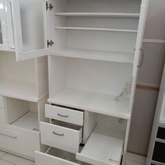 ★リユースのサカイ日立店★HJ8685  レンジボード ホワイト H180×D40×W80 クリーニング済み の画像