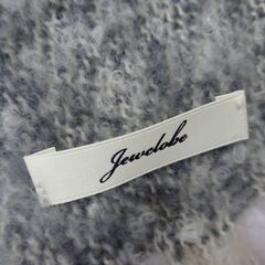 ( E-131 )Jewelobe ジュエローブ 2カラーMIXストールマフラー グレー おしゃれ ふわふわ なめらか 中古の画像