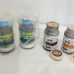 【年末年始営業のお知らせ】12月29日～1月4日までお休みとさせていただきます △ 水性塗料 水性ニス他おまとめ12点 未使用品の画像