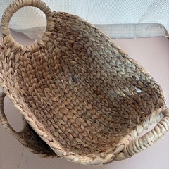 天然素材編みバスケット　2個セットの画像