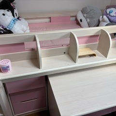 移動式勉強机付きベッドの画像