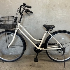 NO.98 軽快車 サイクルベースあさひ Cream クリーム 26インチ     の画像