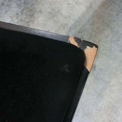 ダイニングセット  4人掛け 椅子4脚 幅160cm エナメル 鏡面 ブラック ダイニング 大きめ 椅子にキズ ブラック 木目調 札幌市 西野店の画像