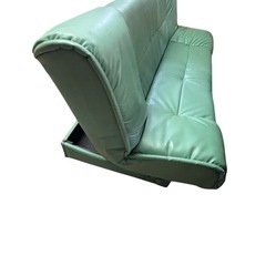 ¥0/3人掛けソファー/グリーン/ハイバック/リクライニング/の画像