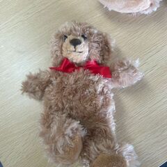 茶色のクマのぬいぐるみセット 55cmと23cm	S_388の画像