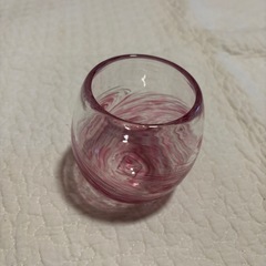 コップ　ガラス　ピンクの画像