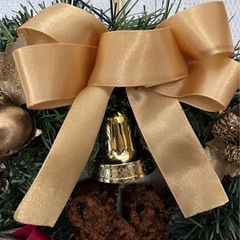 ・:*+.新品未使用.:+テディベア セットリース ゴールド クリスマスリースの画像