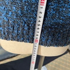 ブルー✖️グレーの混じったセーターMサイズの画像