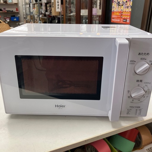 ロ2512-473 ハイアール電子レンジ　JM-17J-60 2022年製　通電確認済み　キズ汚れ有り