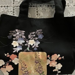 手作り　着物をリメイクしたトートバッグの画像