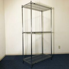 Luminous スチールラック3段 アジャスター付き脚部 全体耐荷重240kg メタルルミナスラック・ティアシェルフ・ワイヤーシェルフの画像