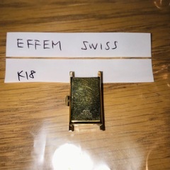 母の想い出の時計(ジャンク)/ベルト無し〜K18 GOLD SWISS(参考総重量7.86gの画像
