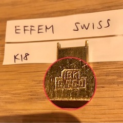 母の想い出の時計(ジャンク)/ベルト無し〜K18 GOLD SWISS(参考総重量7.86gの画像