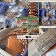 週末限定お値下げ！【未使用品有】花柄　カフェ　喫茶店　業務用　飲食店　アンティーク　昭和　レトロ　お皿　セット　カップ&ソーサー　ティーカップ　マグカップ　食器　グラス　プレート　韓国インテリアの画像