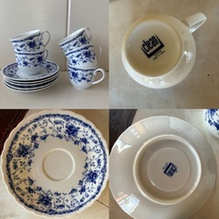 週末限定お値下げ！【未使用品有】花柄　カフェ　喫茶店　業務用　飲食店　アンティーク　昭和　レトロ　お皿　セット　カップ&ソーサー　ティーカップ　マグカップ　食器　グラス　プレート　韓国インテリアの画像