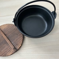 鉄鋳物いろり鉄鍋　ツル付 の画像