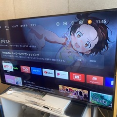 TCL５０インチ液晶TV 2TBハードディスク付き（外付け）の画像