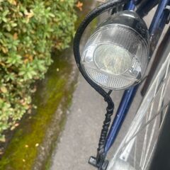 リサイクルショップどりーむ天保山店　No575 自転車　シティサイクル　２７インチ　ネイビー　ギア切替６段変速　LEDオートライト付き♪の画像