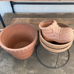 素焼き鉢おまとめの画像