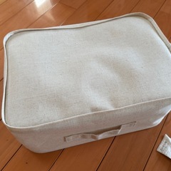 【無印良品】MUJI ポリエステル綿麻混 長方形ボックスの画像