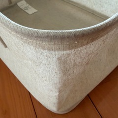 【無印良品】MUJI ポリエステル綿麻混 長方形ボックスの画像