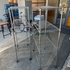スチールラック　キャスター付　2台の画像