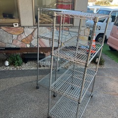 スチールラック　キャスター付　2台の画像
