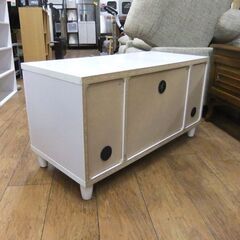 TV台 ホワイト 幅88×奥39.5×高46 TVボード コンパクト 小型 小さめ テレビ台 テレビボード 小さい 白 札幌市厚別区 厚別店の画像
