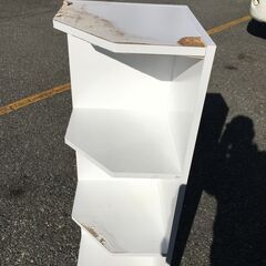 JM20554K)コーナーラック＜幅：約29cm 高さ：約116cm 奥行29cm ＞中古品【取りに来られる方限定】　 の画像