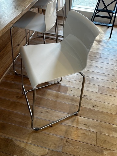 IKEA GLENN カウンターチェア ホワイト 66cm 4脚セット (yuu) 天理の