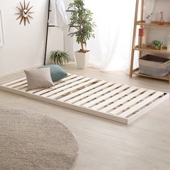 ニトリ　天然木3段階高さ調整 脚付きすのこベッドの画像