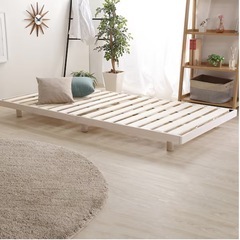 ニトリ　天然木3段階高さ調整 脚付きすのこベッドの画像
