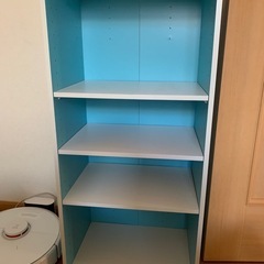 ニトリ　カラーボックス　ライトブルーの画像