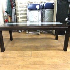 simple life テーブル 幅120奥60高46 机 センターテーブル ブラウン 茶系 ガラス 札幌市厚別区 厚別店の画像