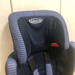 【美品】ジュニアシートグレコ シートベルト固定 エアポップ ネイビー  チャイルドシート 1歳〜の画像