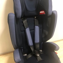 【美品】ジュニアシートグレコ シートベルト固定 エアポップ ネイビー  チャイルドシート 1歳〜の画像