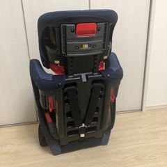 【美品】ジュニアシートグレコ シートベルト固定 エアポップ ネイビー  チャイルドシート 1歳〜の画像