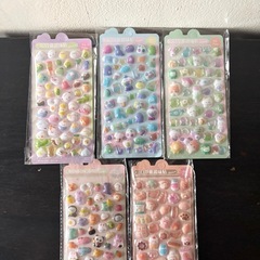 ①ボンボンドロップシール　1枚200円　立体シール　ぷくぷく3D動物シール の画像