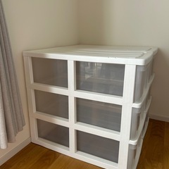 押入れ用３段衣装ケース2個セットの画像