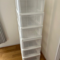 押入れ用３段衣装ケース2個セットの画像