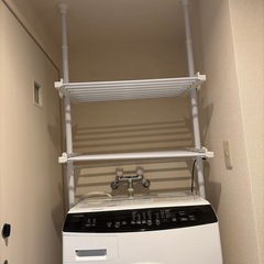 ニトリ　洗濯機上の突っ張り棒の画像