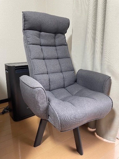 【2023年購入】アイリスオーヤマ 回転ファブリック椅子　FAC-KHB グレー 2023年購入】アイリスオーヤマ 回転ファブリック椅子FAC-KHB グレー