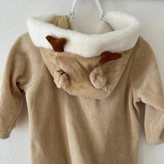 petit main クリスマス なりきりカバーオール トナカイ 80サイズの画像