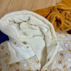 70サイズ　ドナルド　リラックマ　モコモコロンパースの画像