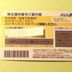 ANA 優待券6枚　2027年5月31日まで有効の画像