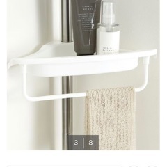 ニトリ　ステンレス突っ張りコーナーラックの画像