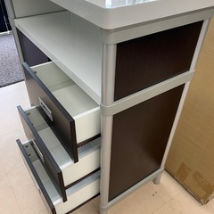 美原店 ニトリ キッチンキャビネット シルキー 3-90 ミドルレンジボード　収納家具の画像