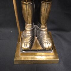 西洋甲冑 彫刻 置物 像 騎士 戦士 鎧 アーマー 中世 ローマ フランス インテリア オブジェ 置物 美術品 アンティーク ヴィンテージ 併売の画像